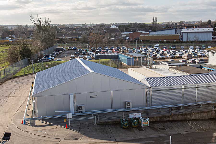 Temporary Canteen with insulated solid roof