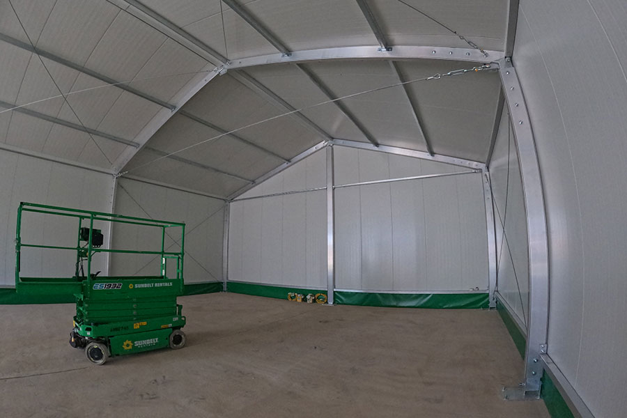 temporary warehouse building interior