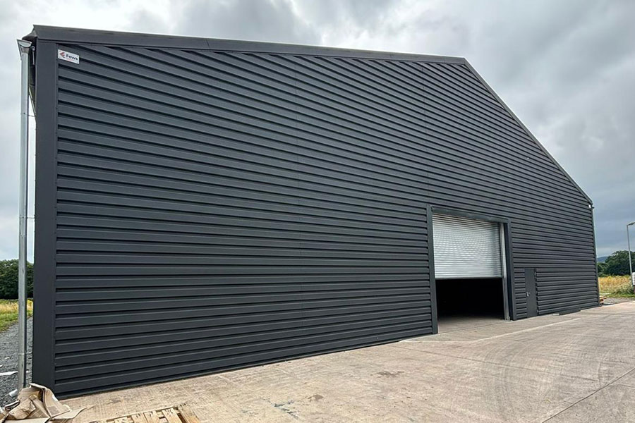 Large onsite temporary storage building